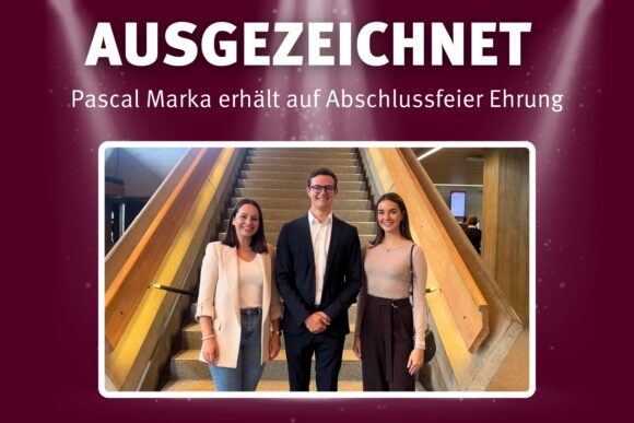 Pascal Marka wird aufgrund von Bestleistung als Soloplan Azubi als Jahrgangsbester geehrt.